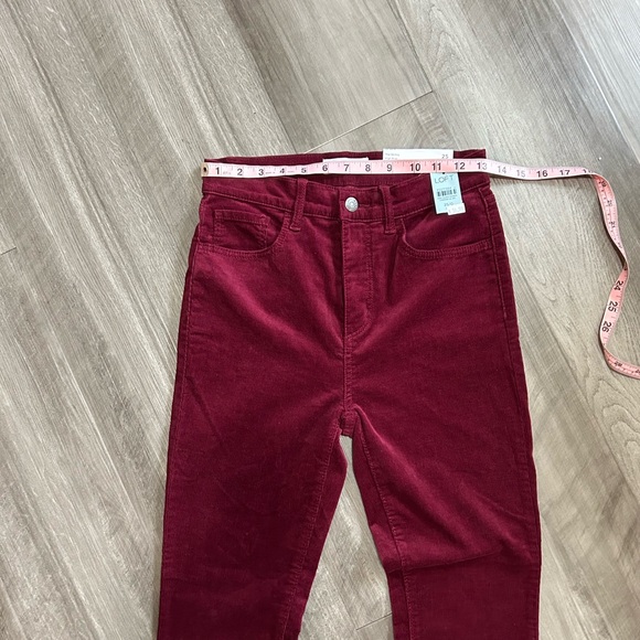 LOFT Red Skinny Corduroy Pants Petite - Picture 6 of 6